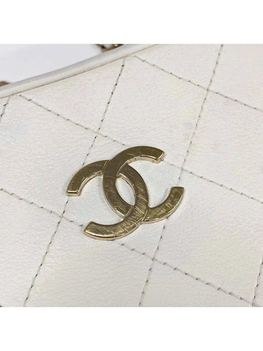 Chanel CC Logo Quilted 2-Way Shoulder Bag